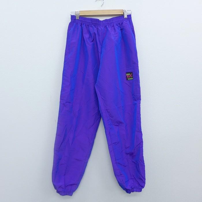 W33/古着 ナイロン パンツ 80s サーフスタイル SurfSTYLE 紫 パープル