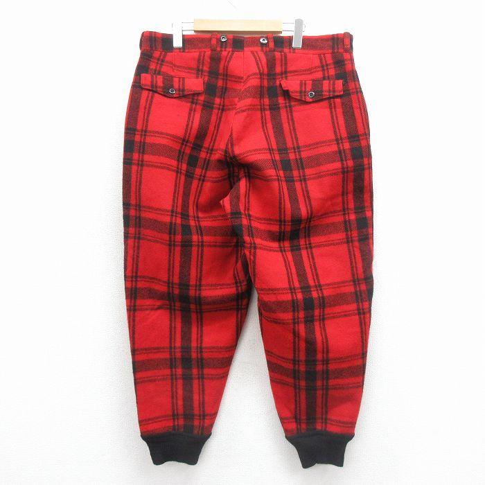 W38/古着 ウールリッチ ビンテージ ハンティング パンツ メンズ 50年代 50s タロン 赤他 チェック【spe】 26feb10 WOOLRICH（ウールリッチ） W38/古着 ビンテージ ハンティング パンツ