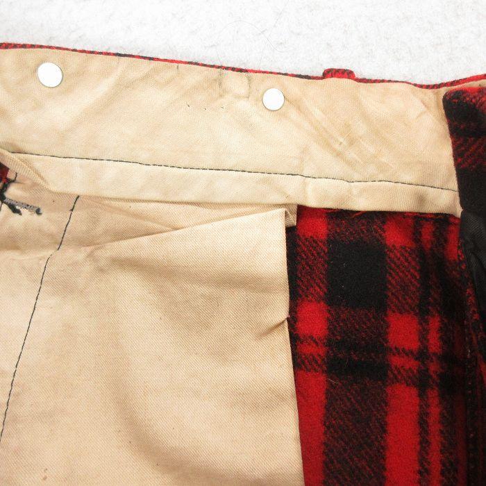 W38/古着 ウールリッチ ビンテージ ハンティング パンツ メンズ 50年代 50s タロン 赤他 チェック【spe】 26feb10 WOOLRICH（ウールリッチ） W38/古着 ビンテージ ハンティング パンツ