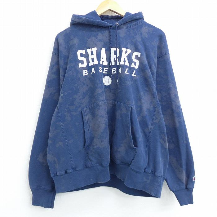 Xl 古着 長袖 Champion チャンピオン リバースウィーブ パーカー 00s シャークス ベースボール 紺 ネイビー ブリーチ加工 sep09 中古 メンズ スウェット スエ Rw 古着屋rushout 通販 Yahoo ショッピング
