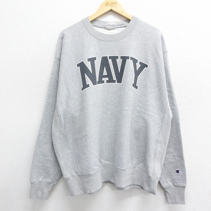 チャンピオンchampion リバースウィーブNAVY ミリタリー XL