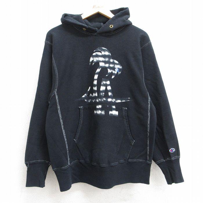 Champion L/古着 長袖 チャンピオン リバースウィーブ パーカー メンズ