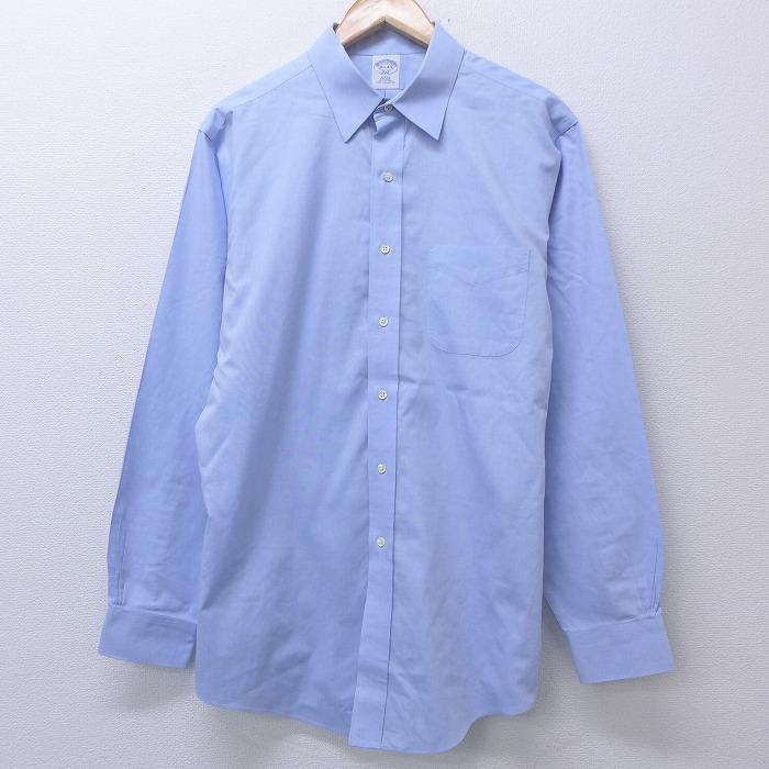 Xl 古着 長袖 ブランド シャツ ブルックスブラザーズ Brooks Brothers ロング丈 コットン 薄紺 ネイビー jul31 中古 メンズ トップス Shbd 古着屋rushout 通販 Yahoo ショッピング