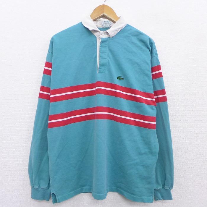 2年保証』 XL 古着 長袖 ブランド ラガー シャツ 90s ラコステ LACOSTE