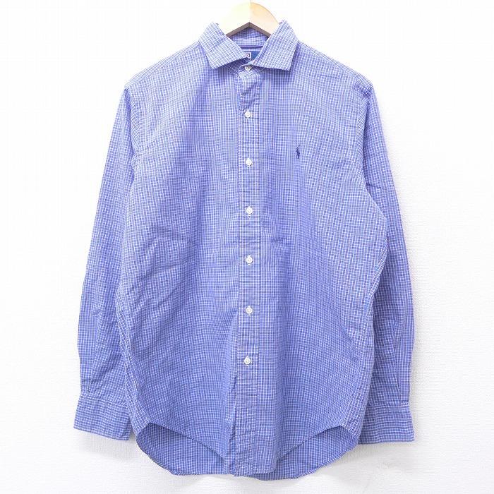 Xl 古着 長袖 ブランド シャツ 90s ラルフローレン Ralph Lauren ワンポイントロゴ コットン 青他 ブルー チェック 21feb24 中古 メンズ トップス Shbd 古着屋rushout 通販 Yahoo ショッピング