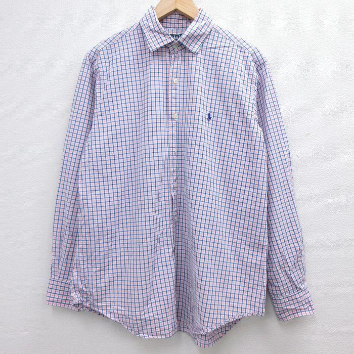 Xl 古着 ラルフローレン Ralph Lauren 長袖 ブランド シャツ メンズ 90s ワンポイントロゴ ピンク他 チェック 21sep15 中古 トップス Shbd 古着屋rushout 通販 Yahoo ショッピング