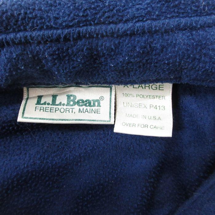 XL/古着 エルエルビーン LLBEAN 長袖 ブランド シャツ メンズ 90s フリース 大きいサイズ ロング丈 紺 ネイビー spe 24jan06 中古 トップス｜furugiyarushout｜04