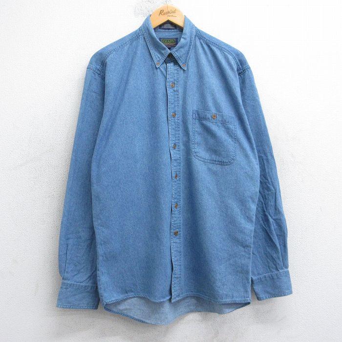 L/古着 ラルフローレン チャップス 長袖 ブランド シャツ メンズ 80