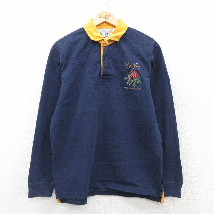L/古着 ラルフローレン ラグビー 長袖 ブランド ラガー シャツ メンズ