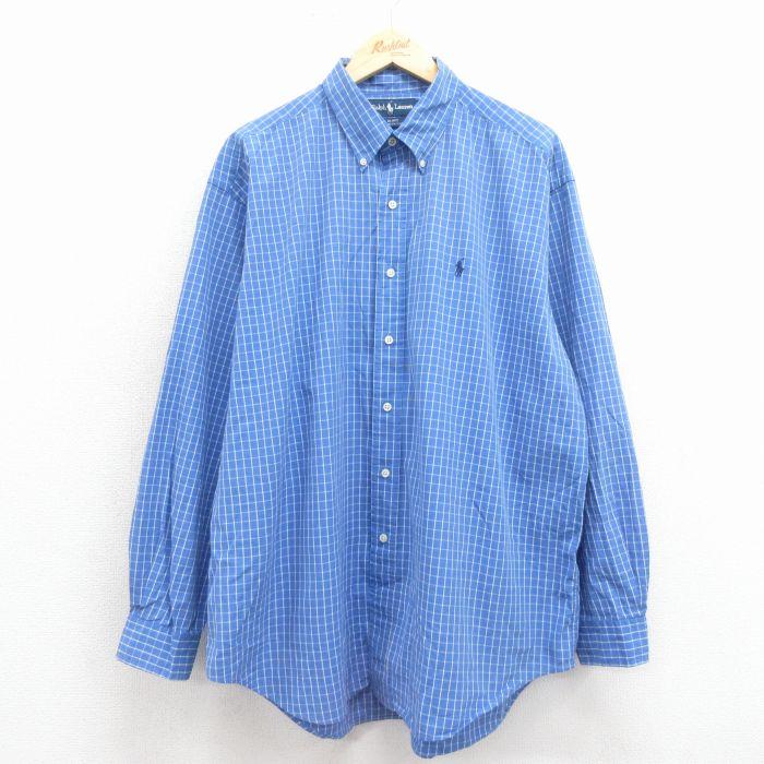 XL/古着 ラルフローレン 長袖 ブランド シャツ メンズ 90年代 90s ワン
