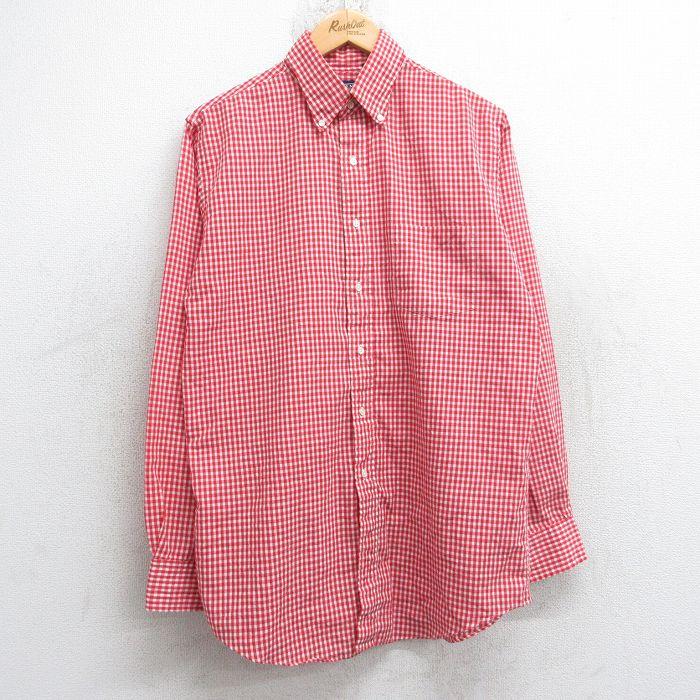 ランズエンド（LANDS' END） M/古着 長袖 ブランド シャツ メンズ 00