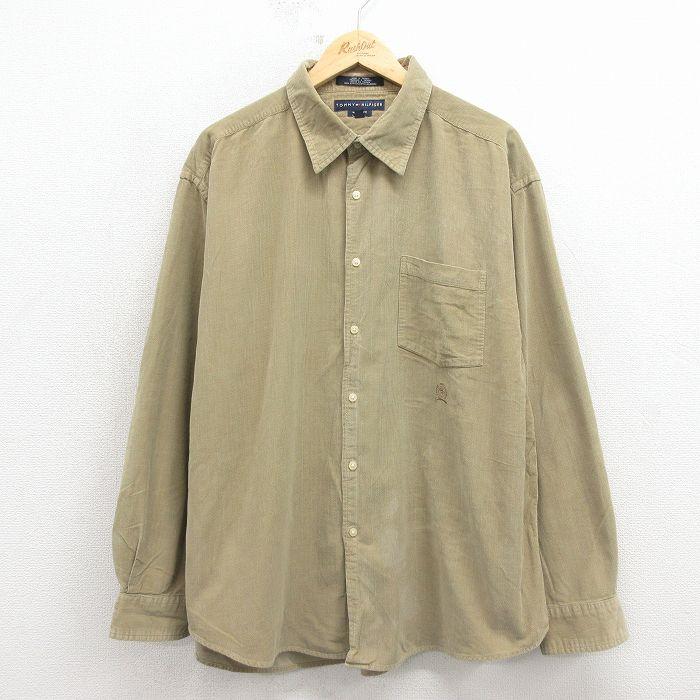 XL/古着 ラルフローレン 長袖 ブランド ポロ シャツ メンズ 90s ワン