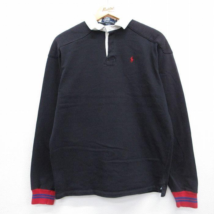 M/古着 ラルフローレン 長袖 ブランド ラガー シャツ メンズ 90年代 90s ワンポイントロゴ コットン USA製 黒他【spe】 26may07 POLO RALPH LAUREN（ポロ・ラルフローレン） M/古着 ラルフローレン