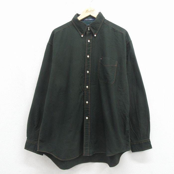 XL/古着 トミーヒルフィガー 長袖 ブランド シャツ メンズ 90年代 90s