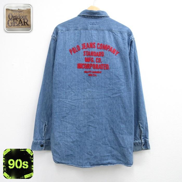 ポロジーンズ（POLO JEANS） XL/古着 長袖 ブランド シャツ メンズ