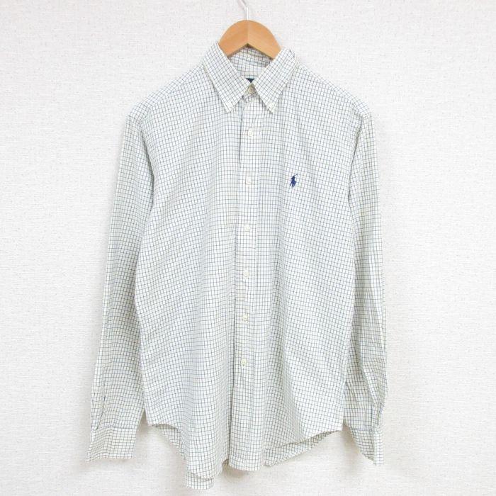 M 古着 ラルフローレン Ralph Lauren Ralph Lauren 長袖 ブランド シャツ メンズ 90s ワンポイントロゴ コットン ボタンダウン 黄他 イエロー チェック 22jan27 Shbd 古着屋rushout 通販 Yahoo ショッピング