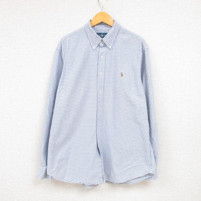 Xl 古着 ラルフローレン Ralph Lauren Ralph Lauren 長袖 ブランド シャツ メンズ 90s ワンポイントロゴ オックスフォード コットン ボタンダウン 紺他 ネイビー Shbd5241 古着屋rushout 通販 Yahoo ショッピング