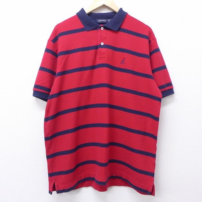 Xl 古着 半袖 ブランド ポロ シャツ ノーティカ Nautica ワンポイントロゴ 大きいサイズ 鹿の子 コットン 赤他 レッド ボーダー jun03 中古 メンズ トップス Shbp 古着屋rushout 通販 Yahoo ショッピング