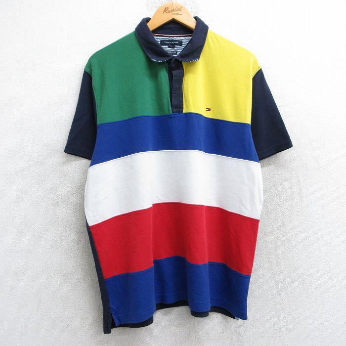 TOMMY HILFIGER（トミー・ヒルフィガー） XL/古着 半袖 ブランド ポロ 