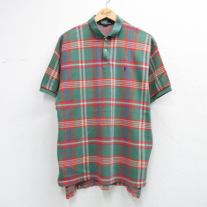 XL/古着 ラルフローレン 半袖 ブランド ポロ シャツ メンズ 90年代 90s
