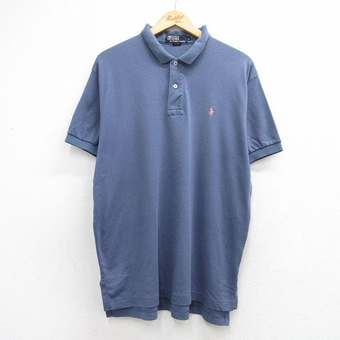 XL/古着 ラルフローレン 半袖 ブランド ポロ シャツ メンズ 90年代 90s ワンポイントロゴ コットン USA製 バーガンディ 26may15 POLO RALPH LAUREN（ポロ・ラルフローレン） XL/古着 ラルフローレン