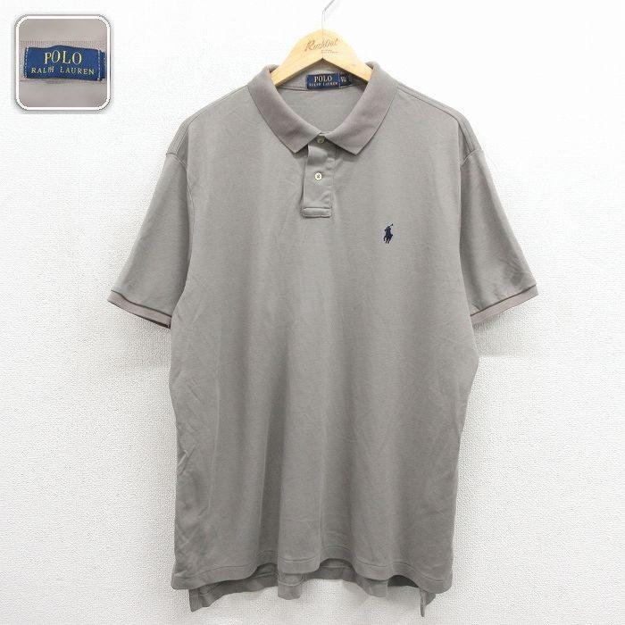 Polo ポロラルフローレン　ポロ半袖シャツ XLグレー POLO RALPH LAUREN（ポロ・ラルフローレン） XL/古着 ラルフローレン