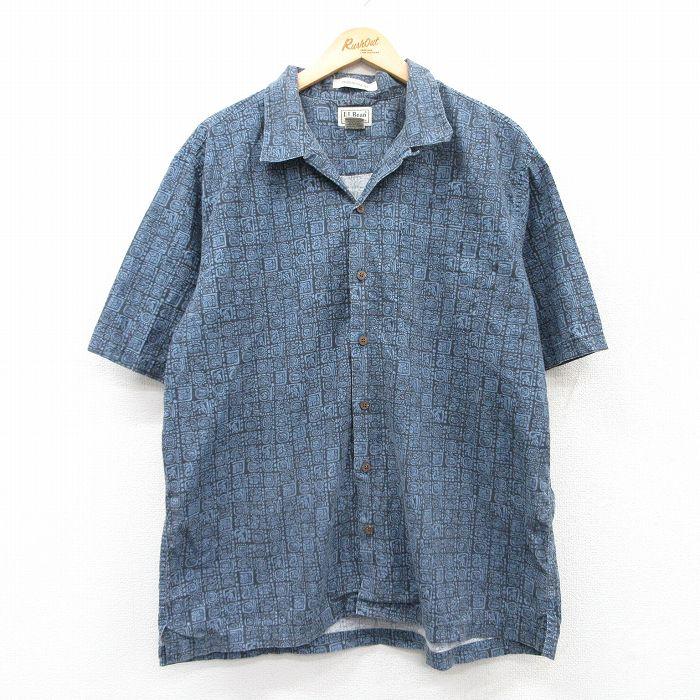 L.L.Bean（エルエルビーン） XL/古着 LLBEAN 半袖 ハワイアン シャツ 