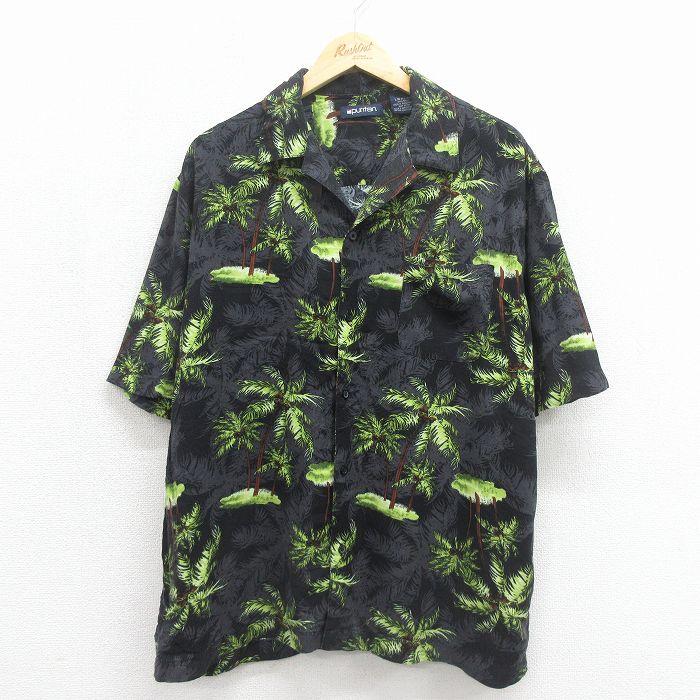 00s ピューリタン 半袖シャツ XL 魚柄 オーバーサイズ ビッグサイズ