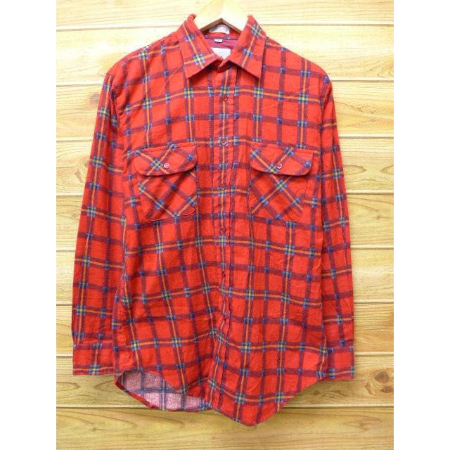 M 古着 長袖 フランネル シャツ 赤 レッド チェック 18oct08 中古 メンズ トップス Shne 古着屋rushout 通販 Yahoo ショッピング