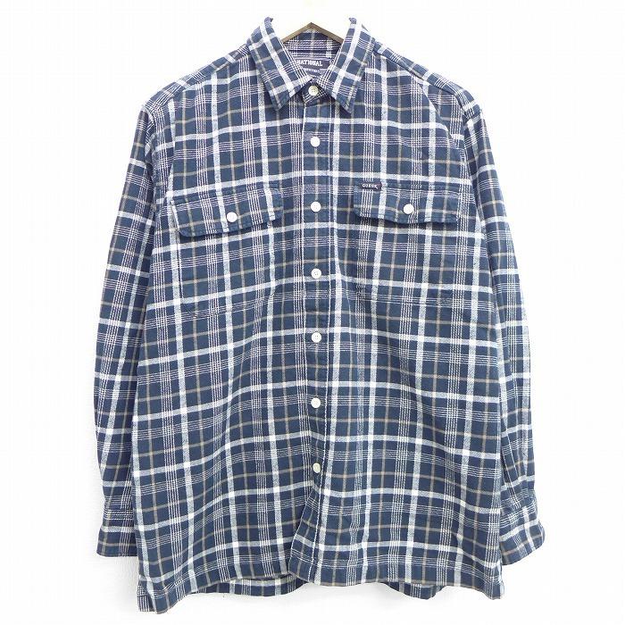 L 古着 長袖 ブランド フランネル シャツ ゲス Guess 黒他 ブラック チェック oct08 中古 メンズ トップス Shne 古着屋rushout 通販 Yahoo ショッピング