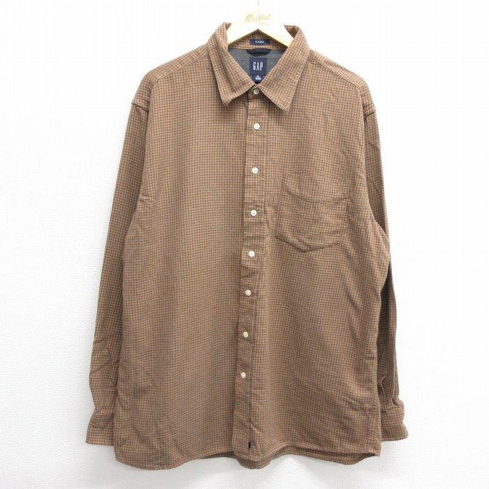GAP 【50%OFF】XL/古着 ギャップ 長袖 フランネル シャツ メンズ 00s