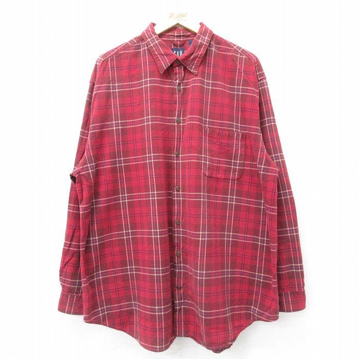 GAP（ギャップ） 【50%OFF】XL/古着 長袖 フランネル シャツ メンズ
