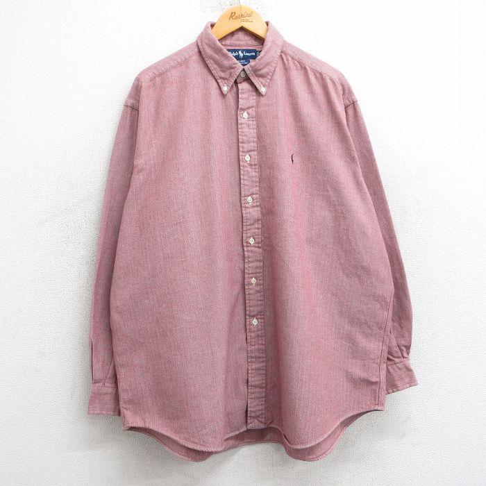 POLO RALPH LAUREN XL/古着 ラルフローレン 長袖 ブランド フランネル 