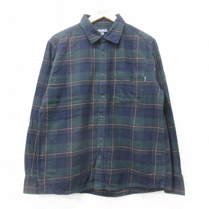 Eddie Bauer（エディーバウアー） L/古着 長袖 フランネル シャツ