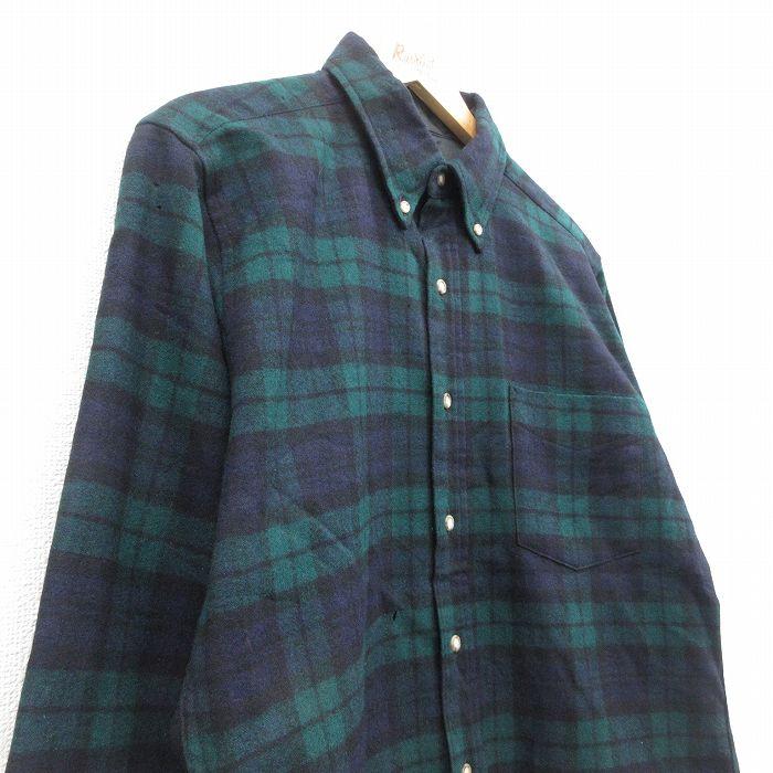 ペンドルトン ウールシャツ グリーン PENDLETON M/古着 ペンドルトン 長袖 ウール シャツ メンズ 80s