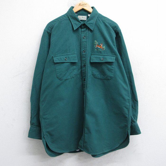 L.L.Bean（エルエルビーン） XL/古着 長袖 ヘビー フランネル シャツ