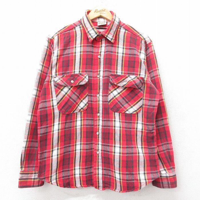 L/古着 ファイブブラザー 長袖 ヘビー フランネル シャツ メンズ 90