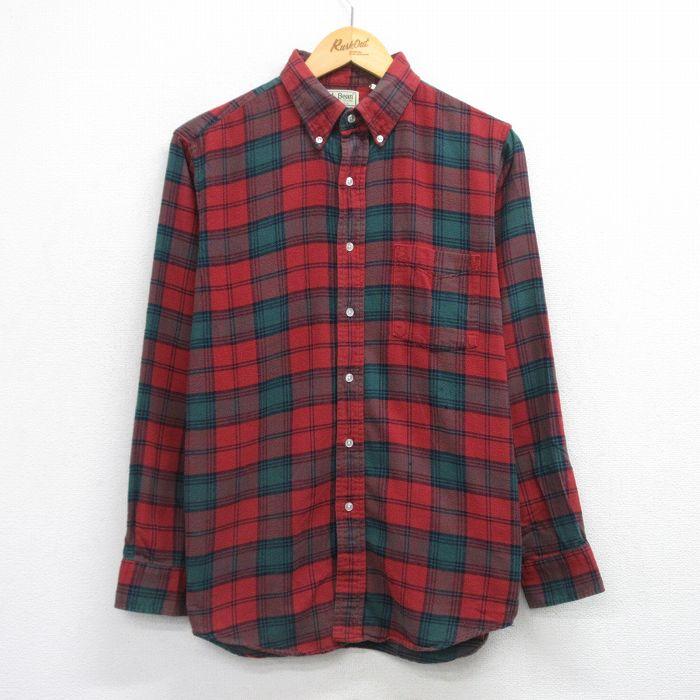 L.L.Bean（エルエルビーン） L/古着 長袖 フランネル シャツ メンズ 80