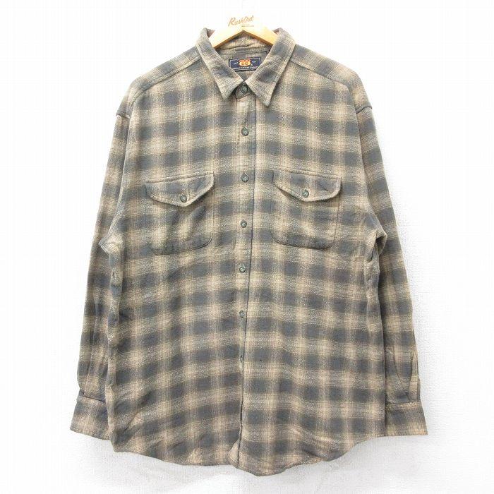 XL/古着 ルート66 長袖 フランネル シャツ メンズ 00年代 00s 大きい