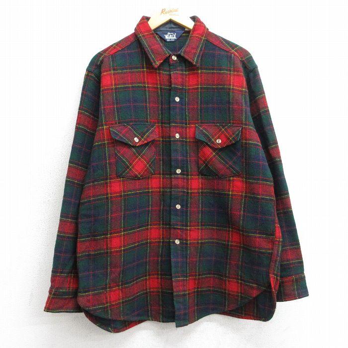 WOOLRICH（ウールリッチ） XL/古着 長袖 ウール シャツ メンズ 80年代