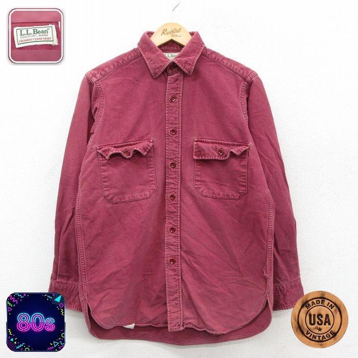 L.L.Bean（エルエルビーン） M/古着 長袖 ヘビー フランネル シャツ 
