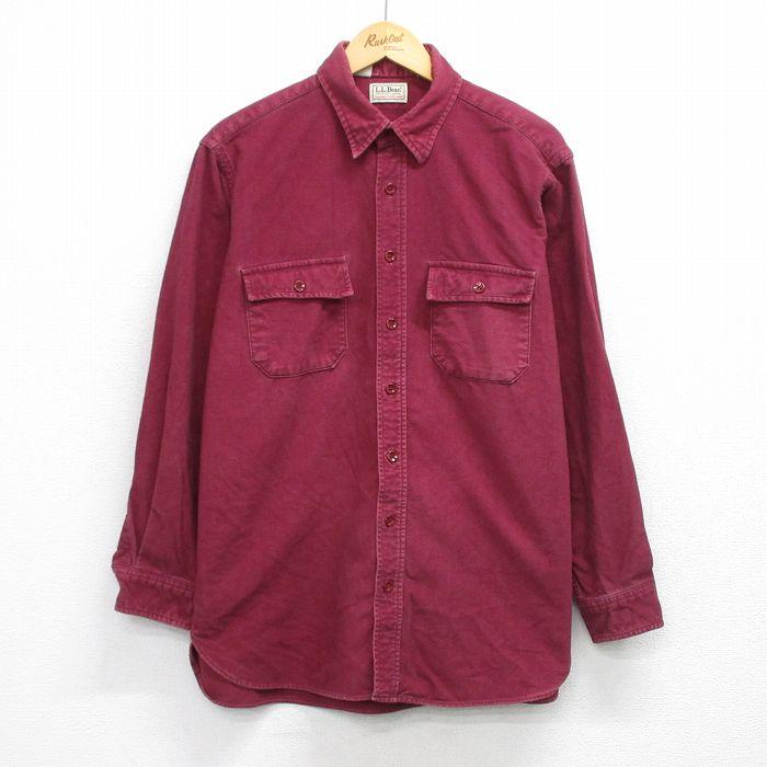 L.L.Bean（エルエルビーン） XL/古着 長袖 ヘビー フランネル シャツ
