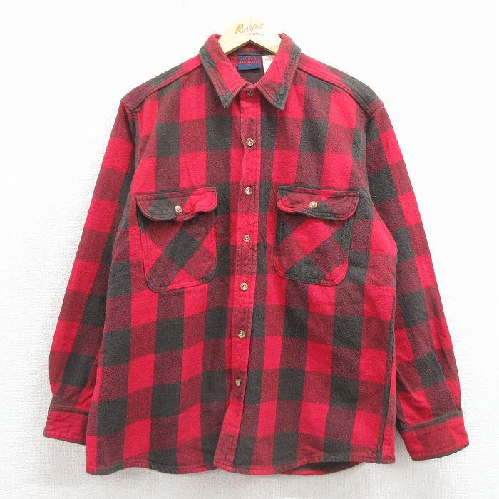 Dakota（ダコタ） XL/古着 長袖 ヘビー フランネル シャツ メンズ 90