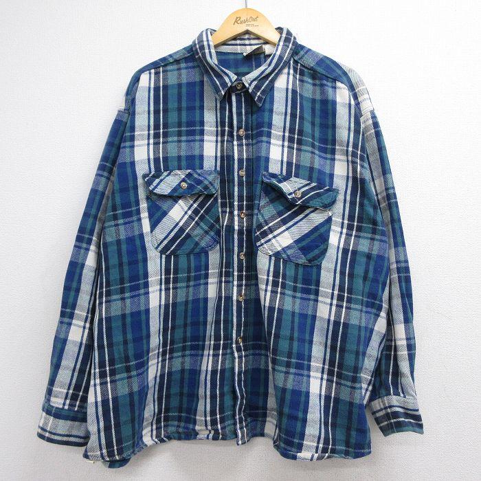 XL/古着 ファイブブラザー 長袖 ヘビー フランネル シャツ メンズ 90