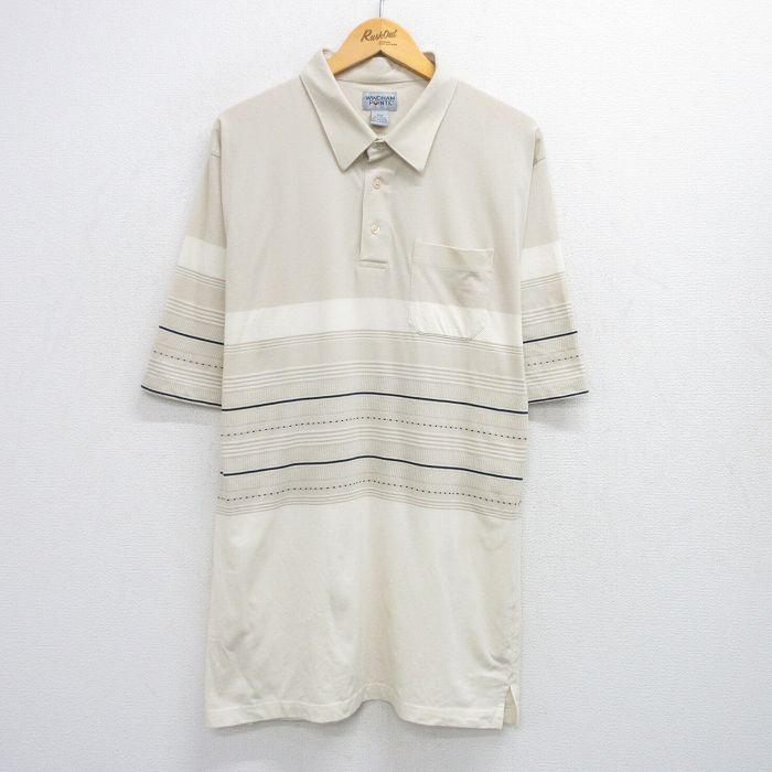 XL/古着 半袖 ポロ シャツ メンズ 90s 大きいサイズ 白他 ホワイト 