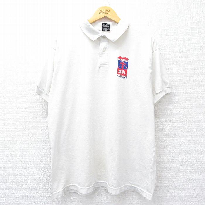 XL/古着 半袖 ポロ シャツ メンズ 90s 大きいサイズ 白他 ホワイト 