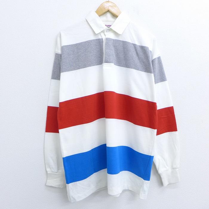 L/古着 長袖 ラガー シャツ 90s 白他 ホワイト ボーダー 20aug07 中古 メンズ トップス :shr20065664:古着屋RUSHOUT - 通販 - Yahoo!ショッピング L/古着 長袖 ラガー シャツ 90s 白他 ホワイト ボーダー 20aug07 中古 メンズ トップス :shr20065664:古着屋RUSHOUT - 通販 - Yahoo!ショッピング