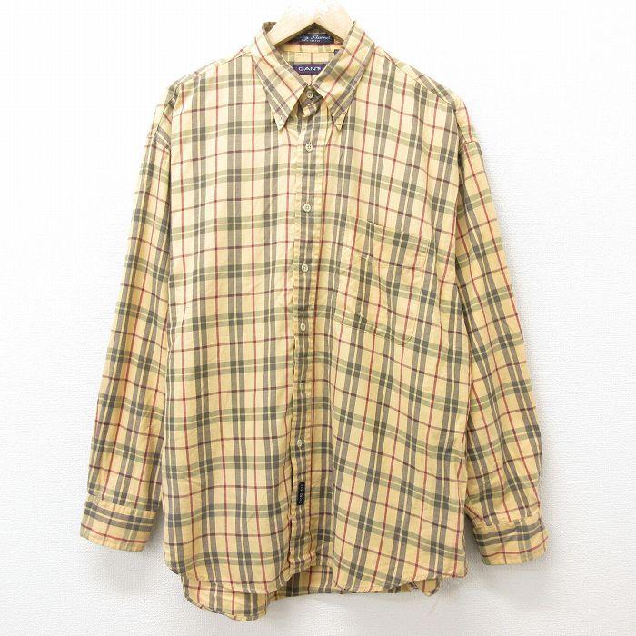 Xl 古着 Gant 長袖 シャツ メンズ コットン ボタンダウン ベージュ他 カーキ チェック 21aug10 中古 トップス Shr 古着屋rushout 通販 Yahoo ショッピング