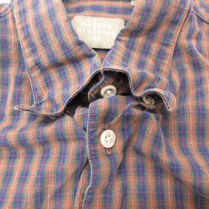 XL/古着 HAGGAR 長袖 シャツ メンズ コットン ボタンダウン 紺他 XL/古着 HAGGAR 長袖 シャツ メンズ コットン ボタンダウン 紺他