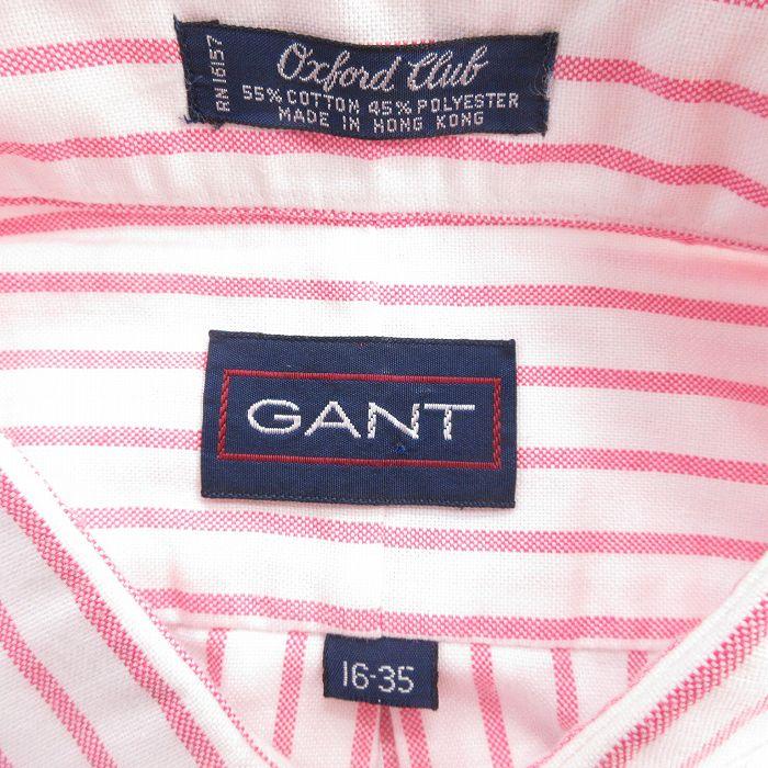 L/古着 GANT 長袖 シャツ メンズ 90s オックスフォード ボタンダウン 白他 ホワイト ストライプ 24jan30 中古 トップス｜furugiyarushout｜04